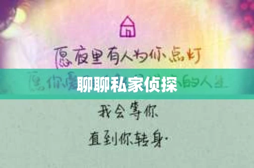 聊聊私家侦探 聊聊私家侦探