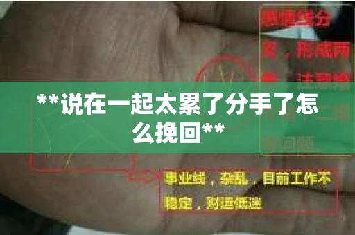 **说在一起太累了分手了怎么挽回**