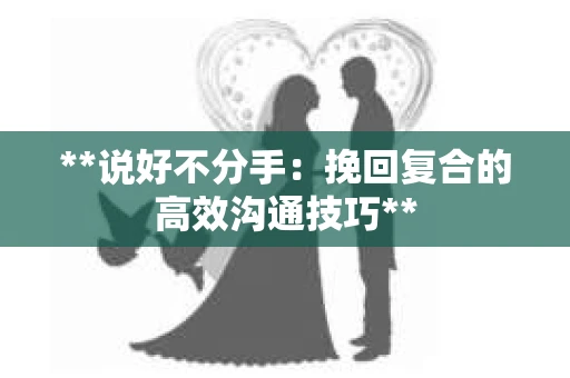 **说好不分手：挽回复合的高效沟通技巧**