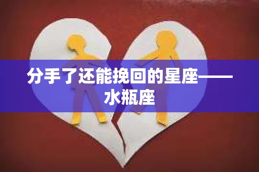 分手了还能挽回的星座——水瓶座