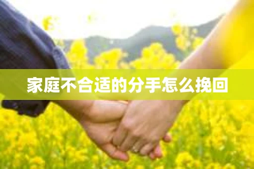 家庭不合适的分手怎么挽回