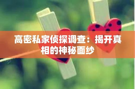高密私家侦探调查：揭开真相的神秘面纱