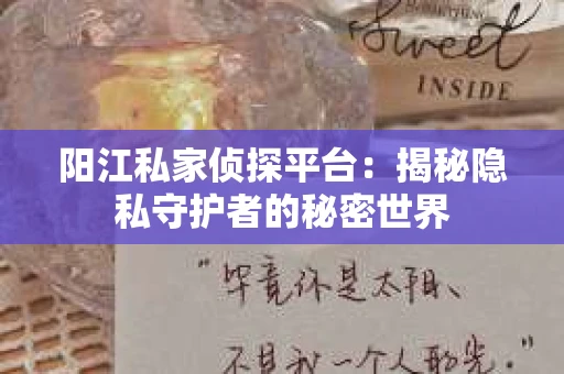 阳江私家侦探平台：揭秘隐私守护者的秘密世界