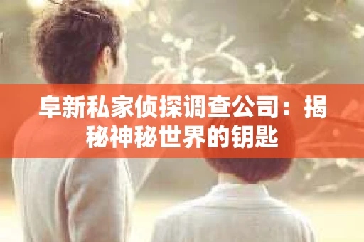 阜新私家侦探调查公司：揭秘神秘世界的钥匙