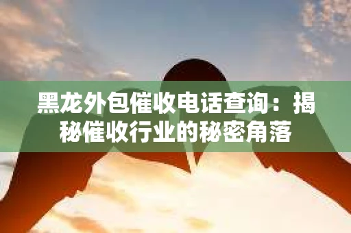 黑龙外包催收电话查询：揭秘催收行业的秘密角落