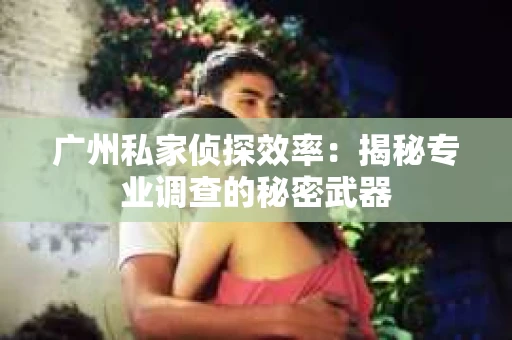 广州私家侦探效率：揭秘专业调查的秘密武器