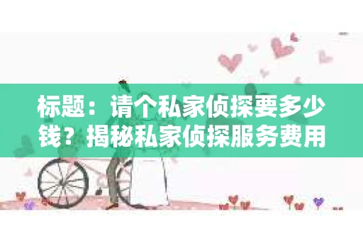 标题：请个私家侦探要多少钱？揭秘私家侦探服务费用那些事儿