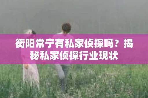 衡阳常宁有私家侦探吗？揭秘私家侦探行业现状